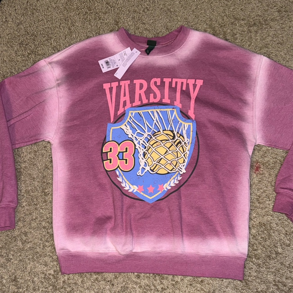 Varsity Teens Baggy Sweatshirt - Pink